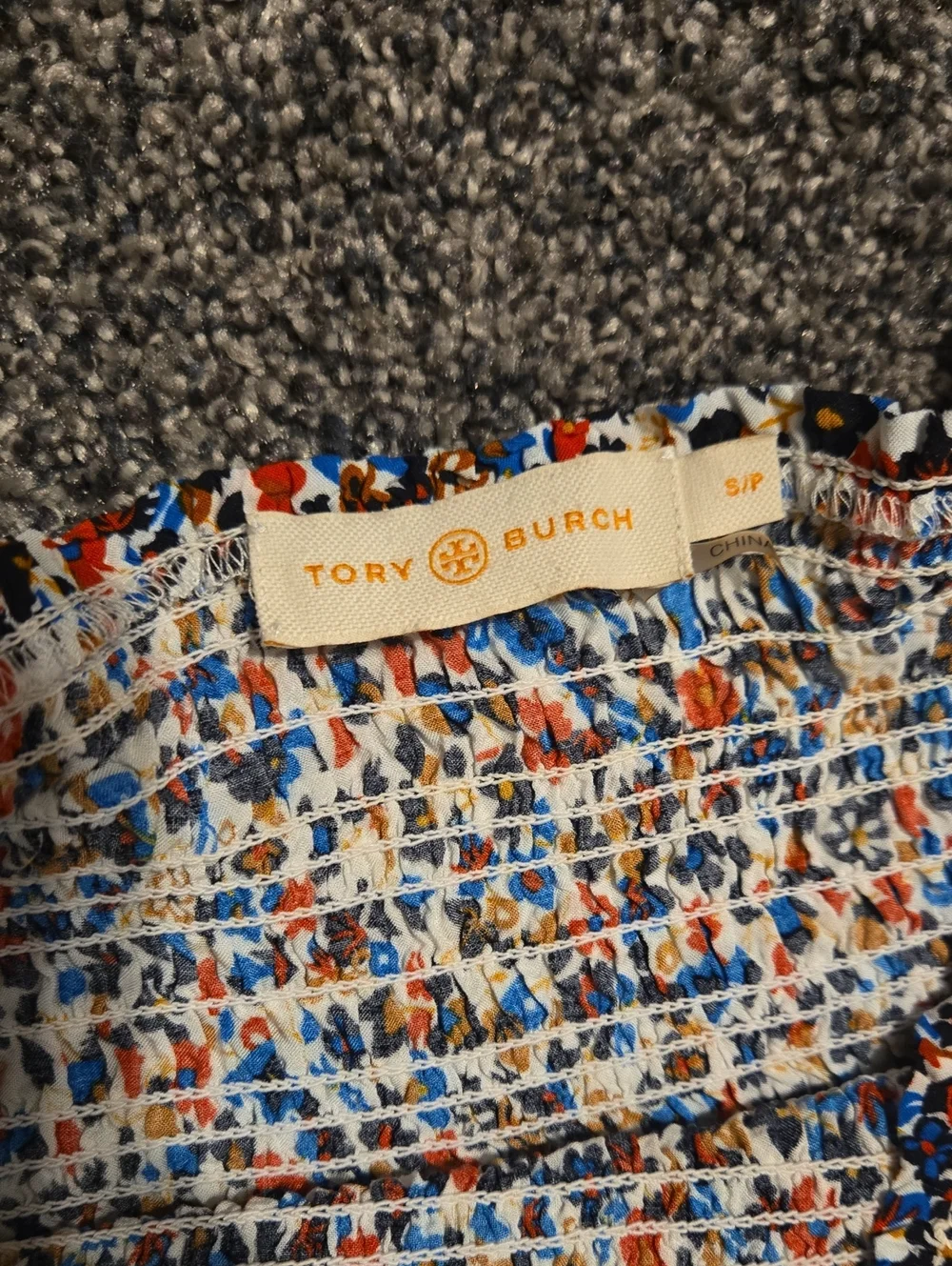 Tory Burch Wildflower Skirt With Smocked Waist, Small / Medium
